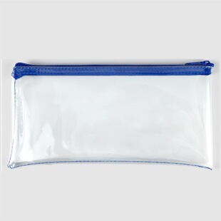 Manufacturer Customized Pvc Zipper Pencil Bag Student Examination Transparent Waterproof Stationery Bag Cosmetics Stereo Bag Customization