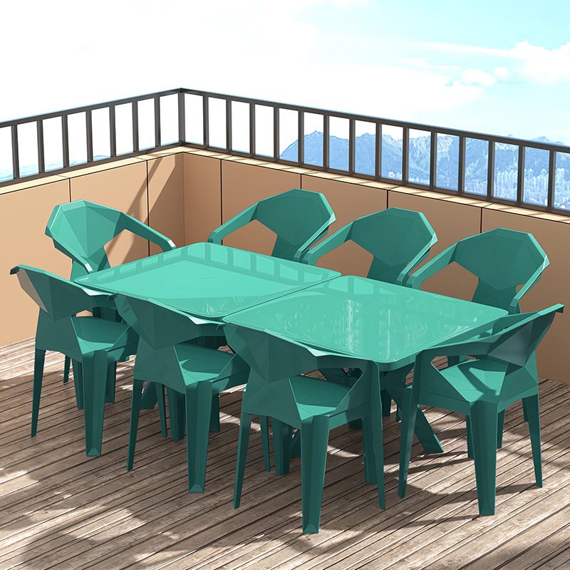 [그린] 테이블 2개(92cm) + 의자 8개 [식탁의자세트]