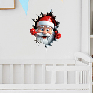 Cross-Border Santa Claus Toilet Sticker Water Tank Cover Sticker Waterproof Bathroom Door Wall Sticker Self-Adhesive Cartoon Holiday Decoration