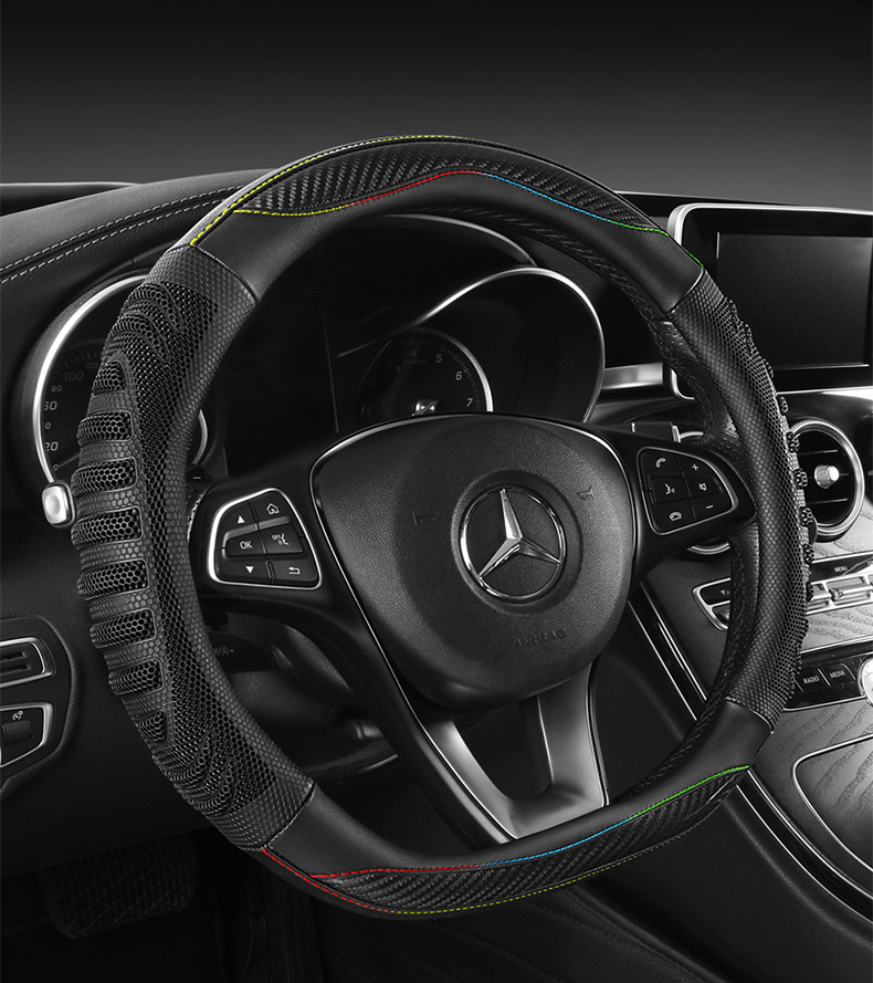 Four-Season Universal Honeycomb Sports Handlebar Cover, Steering Wheel Cover, Car Anti-Slip Modification Set, Cross-Border Tiktok Dropshipping