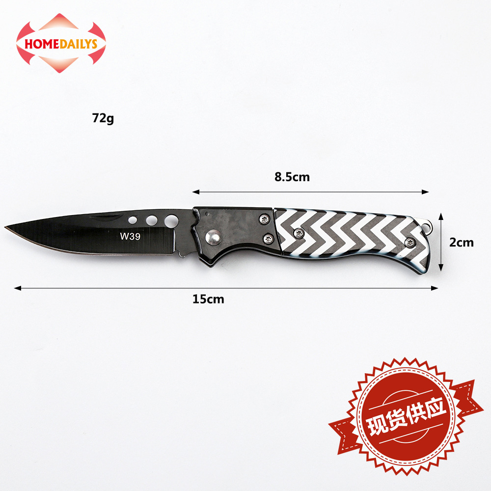 厂家直销 不锈钢户外小刀野外救生求生折刀防身刀具便携折叠刀