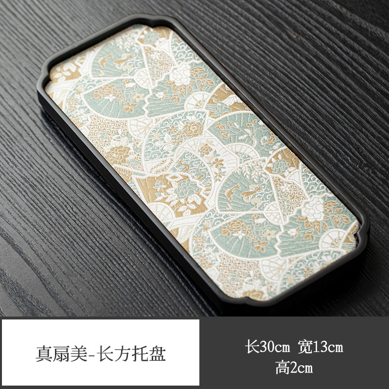 Wuxinji 重竹レトロ中国風の新しいティートレイポットホルダー吸水性ドライバブルテーブル中国風パターンカンフーティーセット茶|undefined