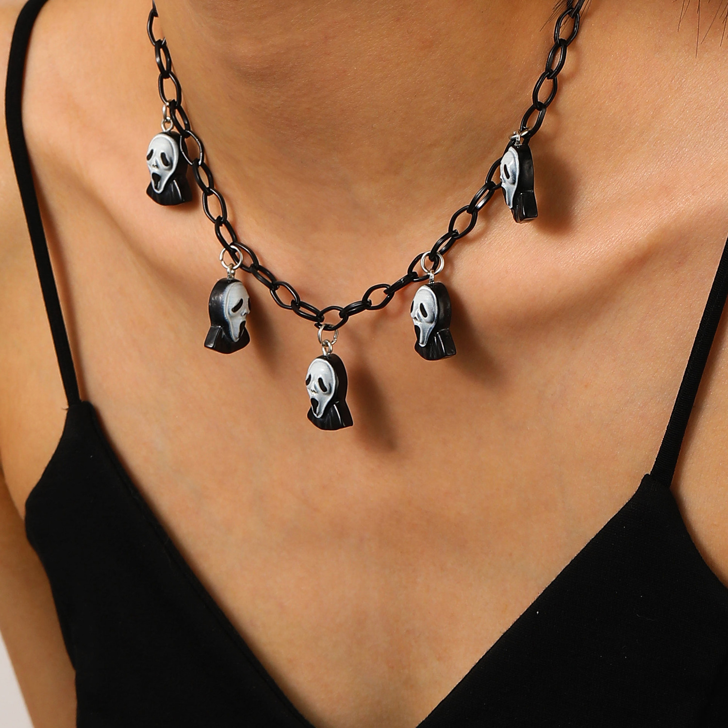 Resin Pendant Material Simple Style Printing Cartoon Character Resin Layered Necklaces Wholesale