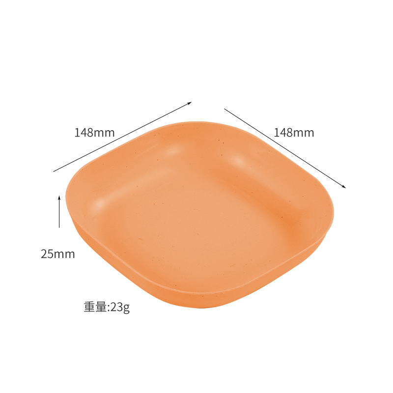 사각 접시 마카 오렌지