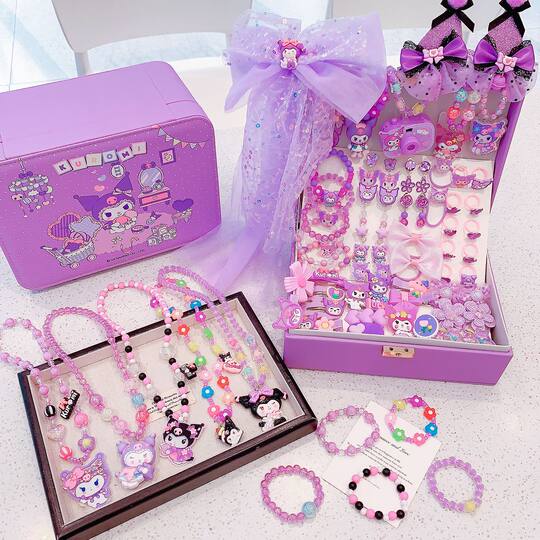 Children's Hair Accessories Gift Box Children's Day Gift Little Girl's Birthday Crown Hair Accessories suit Headwear Cute Hairpin Wholesale