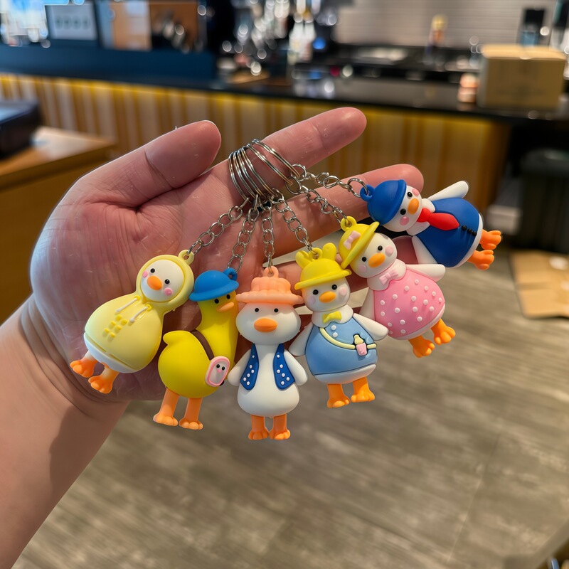 Cross-Border Cartoon Leather Duck Keychain, Exquisite Bag Pendant, Cute Doll, Event Gift, Children's Gift Cross-Border Cartoon Leather Duck Keychain, Exquisite Bag Pendant, Cute Doll, Event Gift, Children's Gift