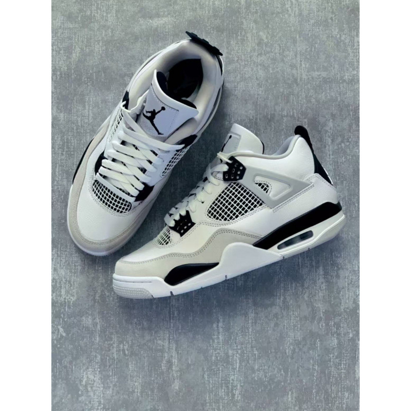 Aj4 Basketball Shoes, Lychee-Patterned Leather Surface, Practical Training Shoes, Joe 4 Casual Sports Shoes, High-Top Sneakers Aj4 Basketball Shoes, Lychee-Patterned Leather Surface, Practical Training Shoes, Joe 4 Casual Sports Shoes, High-Top Sneakers