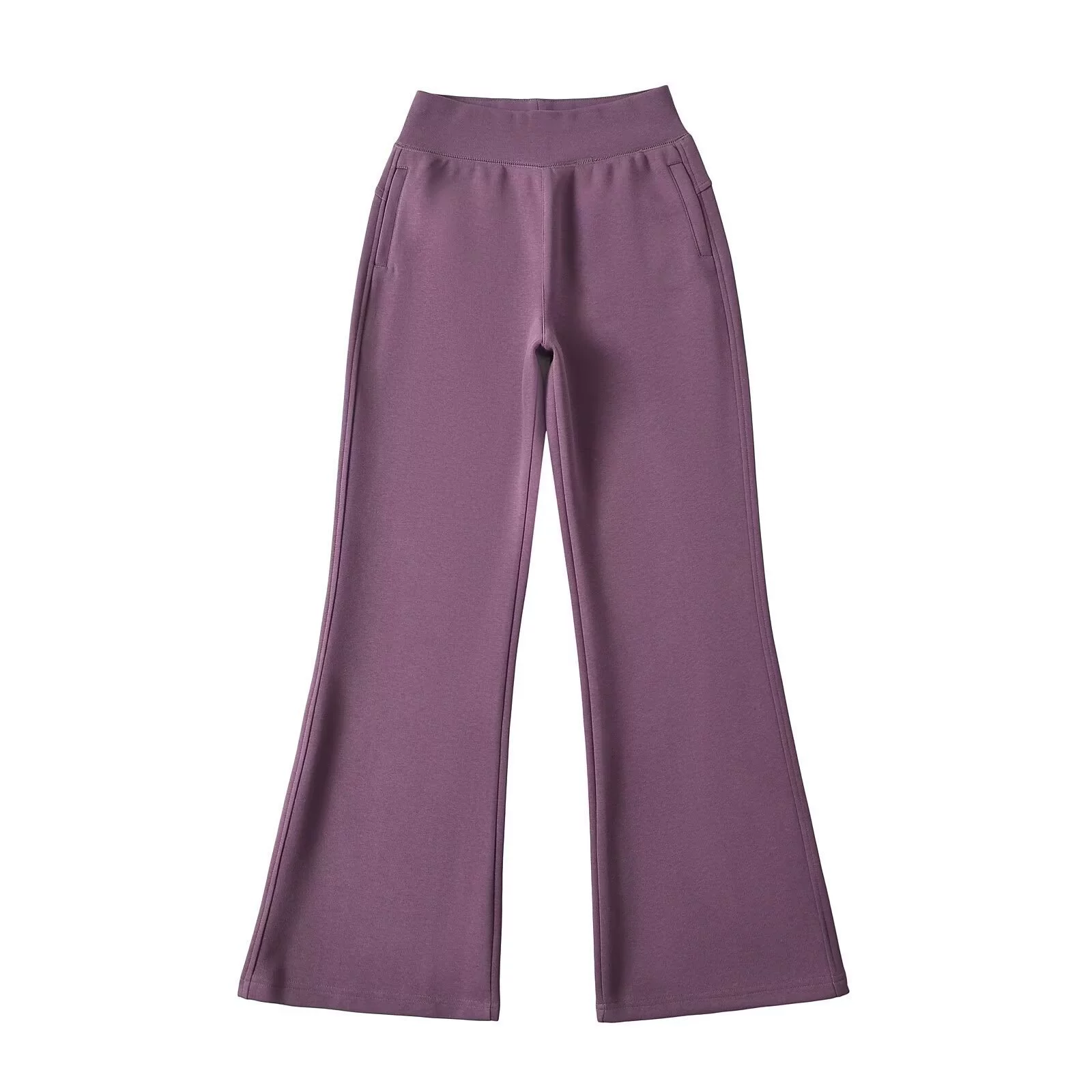 Demi-season fitted sports trousers for leisure, high waist, loose straight fit, wholesale