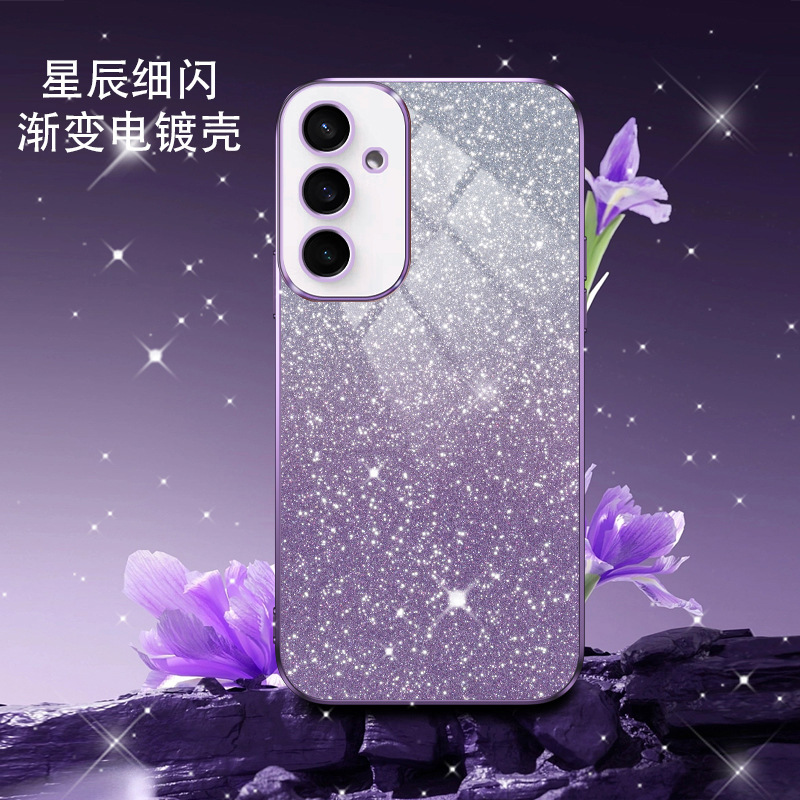 Electroplated glitter phone case for Samsung S25 phone case gradient drop-proof S24PLUS all-inclusive S24ULTRA
