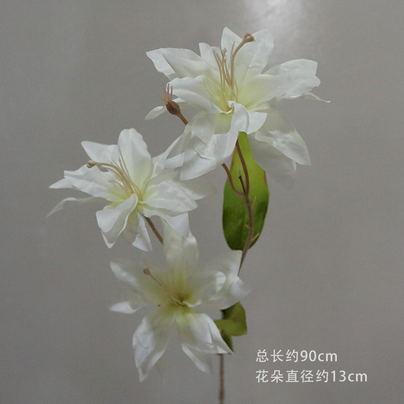 Material de flor de boda blanco brumoso artificial Misty Wedding Hall decoración camino plomo arreglo de flores techo flor artificial Flor de plástico