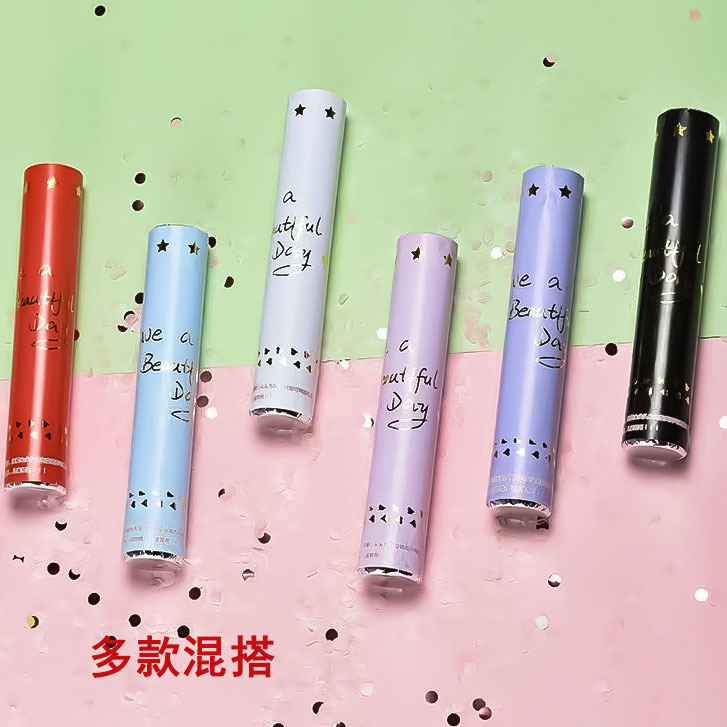 √ suministros de boda saludos de mano pétalos de cumpleaños sala de transmisión directa de regalo barril de pétalos de atmósfera props pulverización de cinta