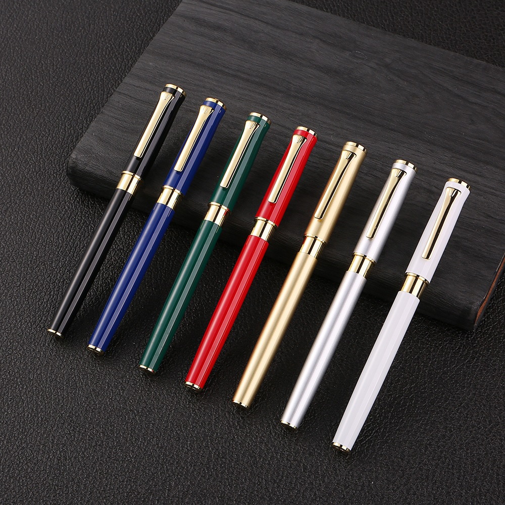 Business signature high-end office supplies for men and women, metal ballpoint gel pen, advertising engraving, logo engraving, gift giving