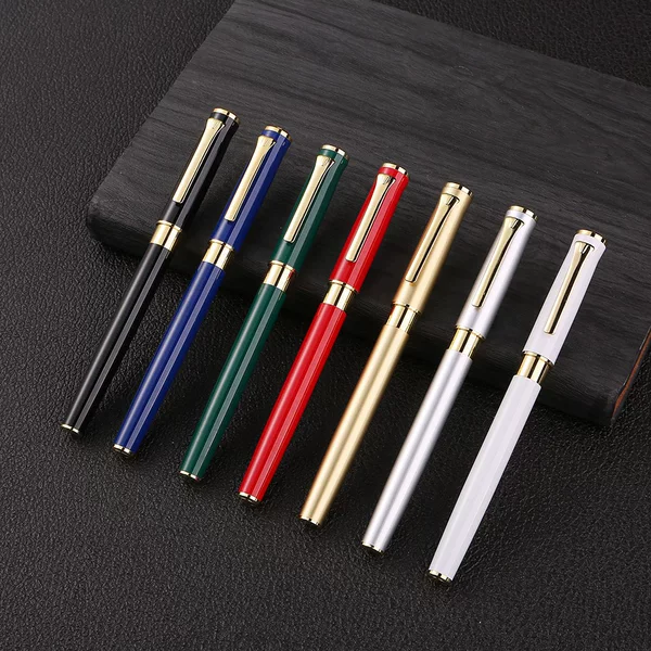 Business signature high-end office supplies for men and women, metal ballpoint gel pen, advertising engraving, logo engraving, gift giving