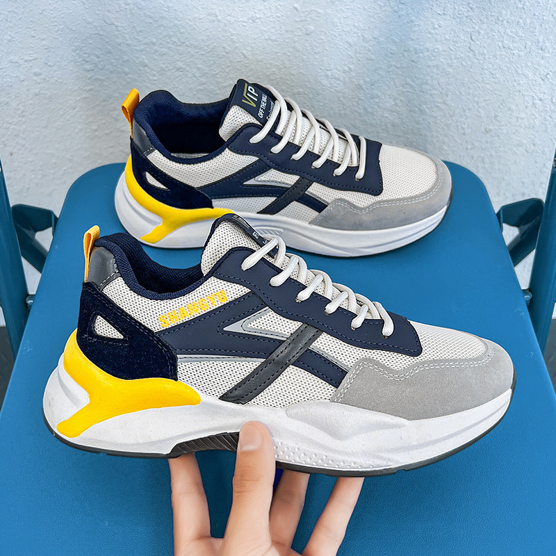 男鞋夏季透气2022新款网面薄款运动休闲跑步网鞋阿甘老爹百搭k57