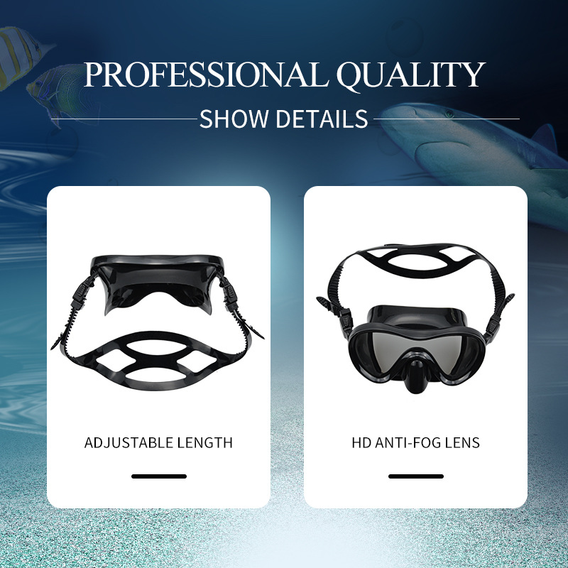 2022 new swimming with large frame view, silicone face mirror, high-definition snorkeling training diving goggles for_voghion.com