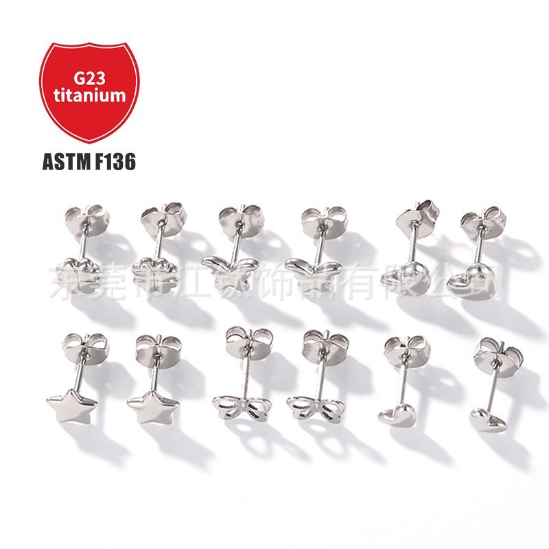 Pointed titanium steel lip stud product view