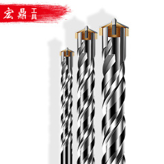 Round handle cross electric hammer drill bit Carbide two-pit two-slot impact drill bit wall opening concrete drilling