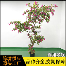 亚马逊仿真三角梅树勒杜鹃花树红花假树酒店婚庆落地花艺橱窗装饰