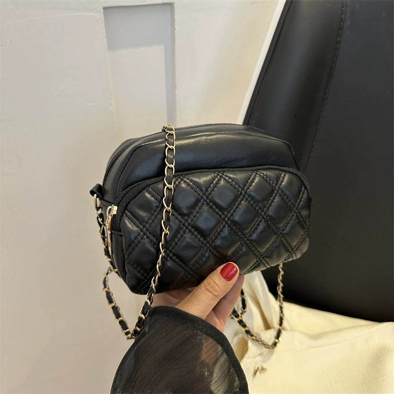 Премиум текстурированная маленькая сумка женская 2023 новая корейская модная ромбическая цепочка