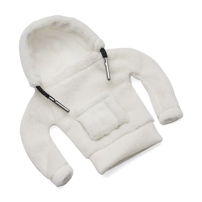 Hand-sewn creative gear shift cover — Sürətlər qutusu və əl tormozu başlıqları - white-sweatshirt-cover