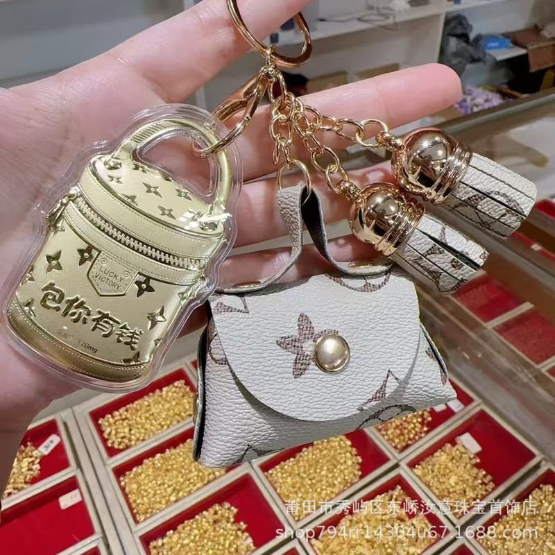 足金999好运福袋包治百病手机挂件含金20mg钥匙扣迷你耳机口红包|undefined