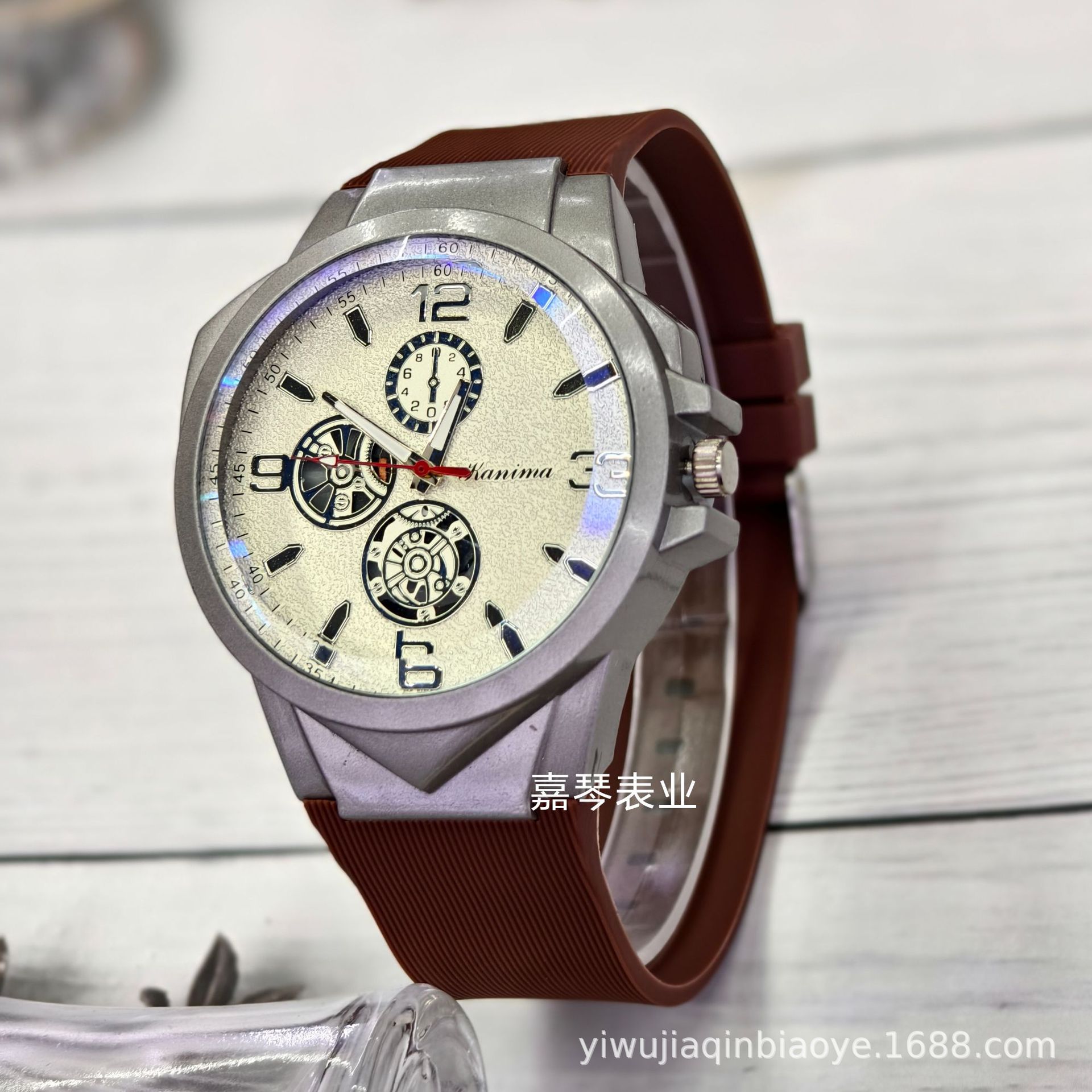 Cross-border foreign trade men's watches fashion quartz watches silicone tape watches wholesale personalized digital men's watches