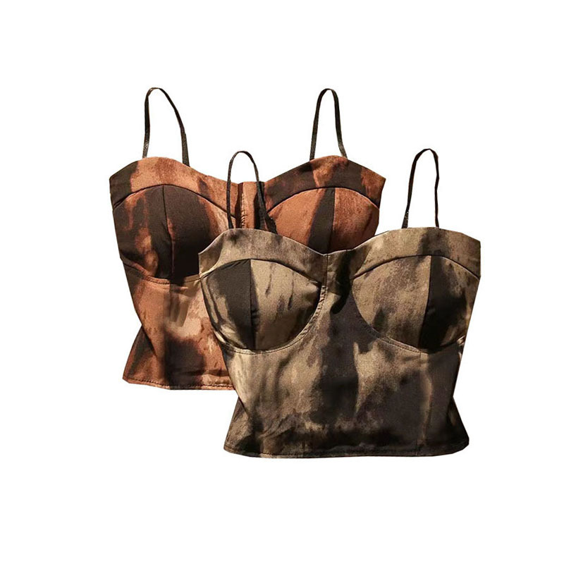 Foreign Trade Sports sling women's gradient printing with chest pad yoga running fitness vest quick-drying bra a generation of hair