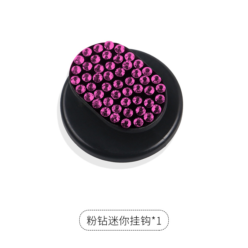 Gancho interior del coche pasta de primera fila creativa práctica Diamante incrustado lindo coche multifuncional asiento trasero pequeño gancho