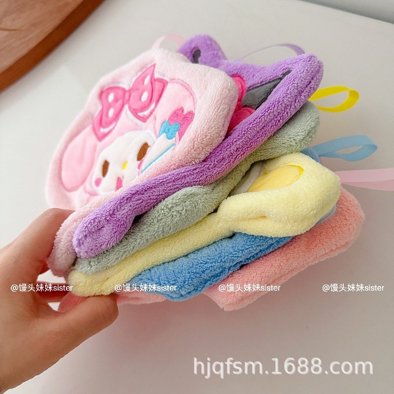 Toalla de mano colgante Melody Culomi de dibujos animados lindo, cocina casera, baño, pañuelo para niños, toalla pequeña