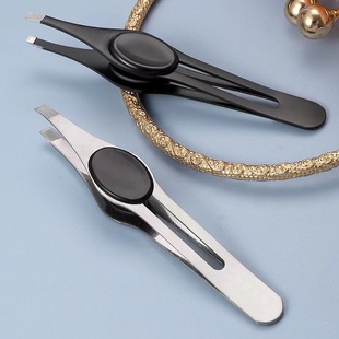 Tweezers plucking eyebrow trimming stainless steel eyebrow clip oblique mouth 96 belly clip false eyelash tweezers eyebrow tongs eyebrow trimming tool