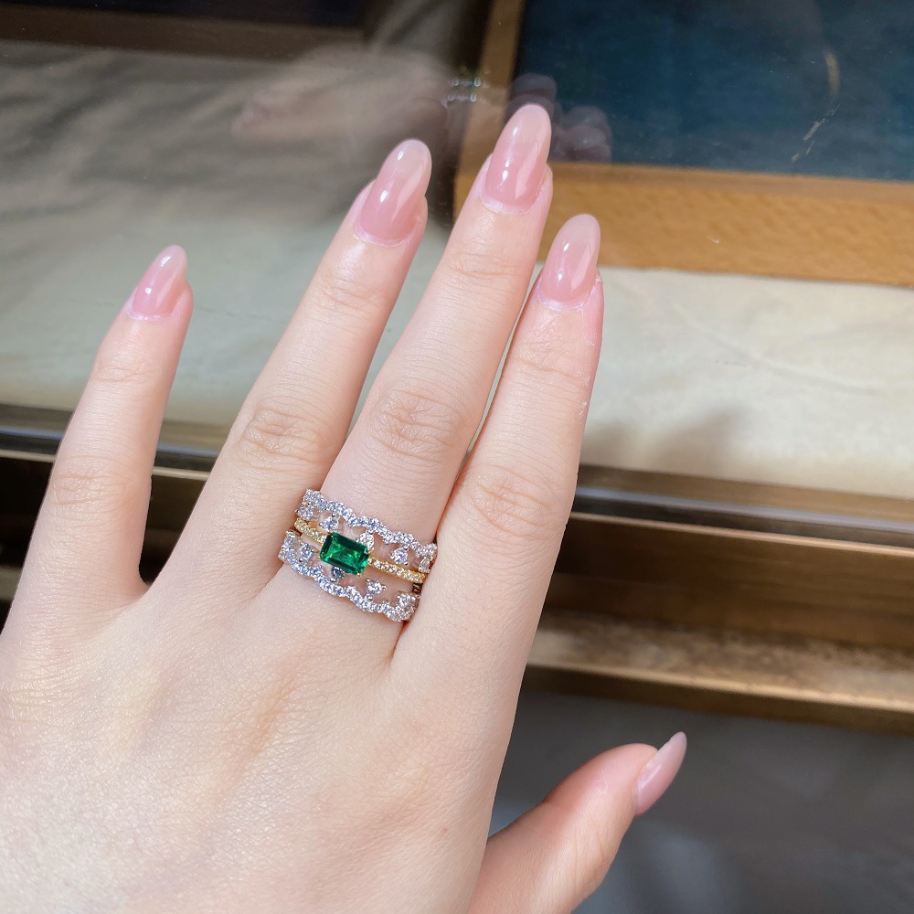 Simple Style Bear Sterling Silver Inlay Zircon Rings 1 Piece