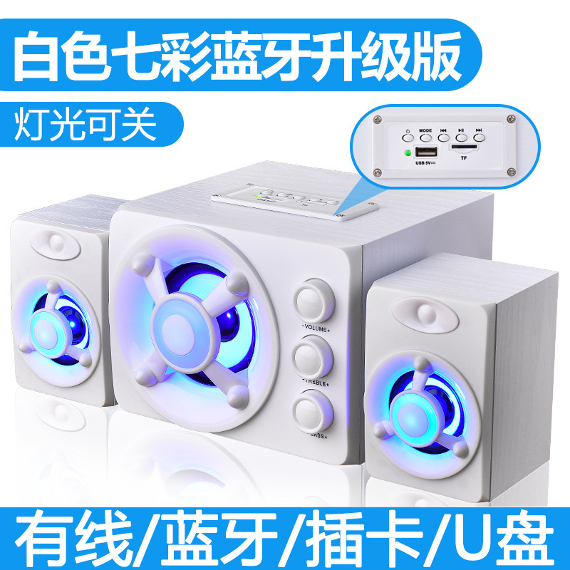 SADA D-208 デスクトップコンピューターオーディオ 家庭用マルチメディア ノートパソコン 携帯電話 重低音ミニスピーカー|undefined