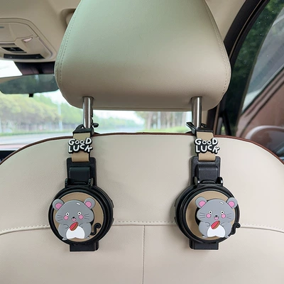 Rear Seat Tea Cup – Car cup holder/beverage holder - water-cup-holderhook-two-in-one-beige-2-pieces