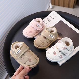 Baby Snow Boots 1-3 Years Old Children's Cotton Shoes Winter Baby Toddler Shoes Girl Children's fleece-lined Thick Cotton Boots for Men