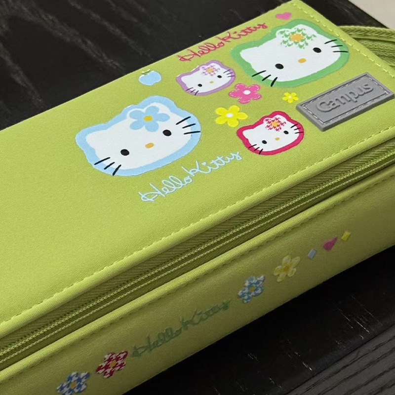 开学季新款kt猫理想型笔袋高颜值简约学生文具大容量kitty铅笔盒|undefined