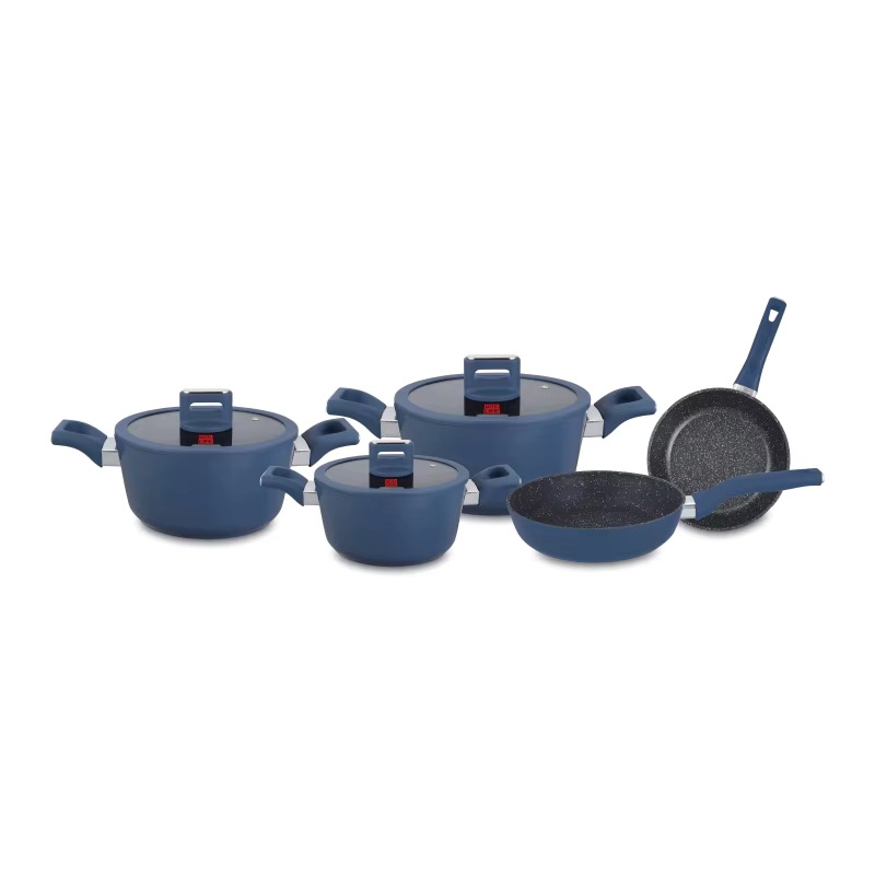Ucc-Life 8 piezas estirado cocina antiadherente Kit de cocina de granito clásico