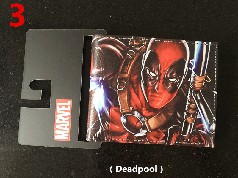 Deadpool deadpool cartera corta Marvel Avengers superhéroe pu cambio cartera