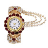 Quartz fashionable watch, metal gold bracelet, Korean style, wholesale