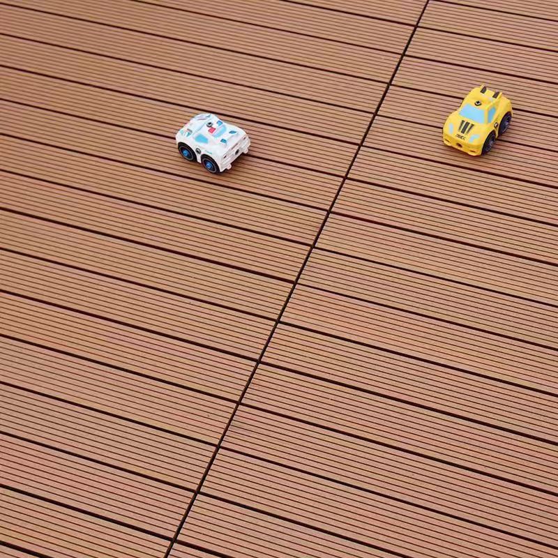 DIY madera-plástico empalme piso al aire libre antideslizante corrosión compuesto piso 30*90 plástico piso de madera al aire libre auto-Empalme piso