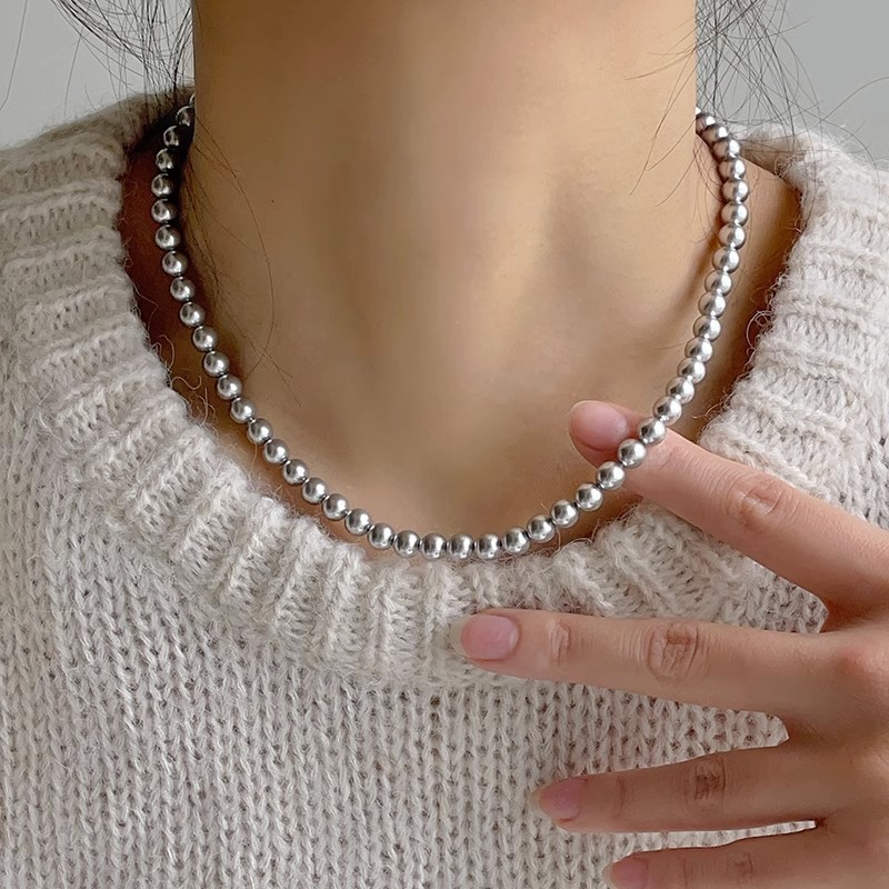13g Weight Necklace Classification Artificial Pearls Chain Material 1 Piece Quantity Holiday, Daily Occasion 304 Stainless Steel, Artificial Pearl Material Geometric Pattern Women's Gender Beaded Design Elegant, Simple Style Style Elegant Simple Style Geometric 304 Stainless Steel Artificial Pearl Wholesale Necklace 5