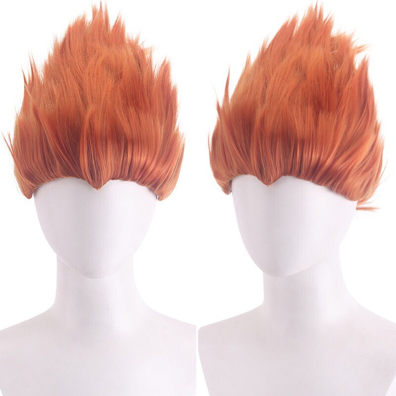 Blue Gold Anime Dragon Ball Super Saiyan Black Son Goku Orange Explosive Skyward Style Cosplay Wig