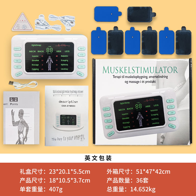 中周波理学療法マッサージャー家庭用多機能デジタル経絡経穴浚渫パルス鍼電気療法マッサージャー|undefined