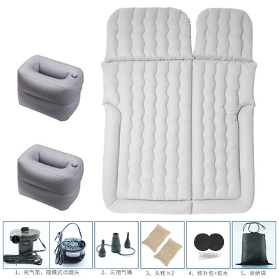Bed Cartoon Bear Head Folding, Vehicle-mounted inflatable bed - gray-dual-use-suv-trunkcar-back-seat-square-pier