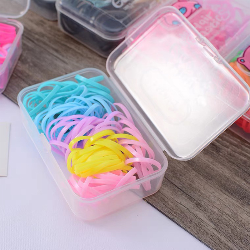 2022 New Boxed Cute Candy Color Band Hair Tie Disposable Rubber Band Headdresspicture5