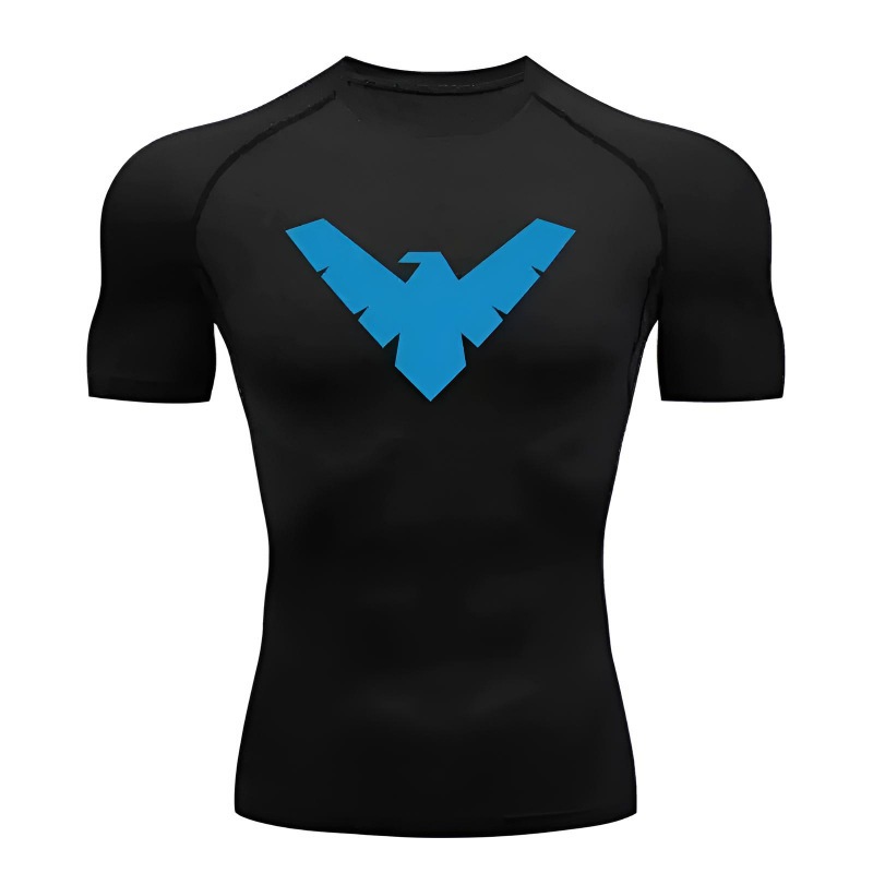 Batman, ventas de fabricantes de explosiones transfronterizas, camisetas apretadas para hombres, secado rápido, camisetas deportivas de alta elasticidad.