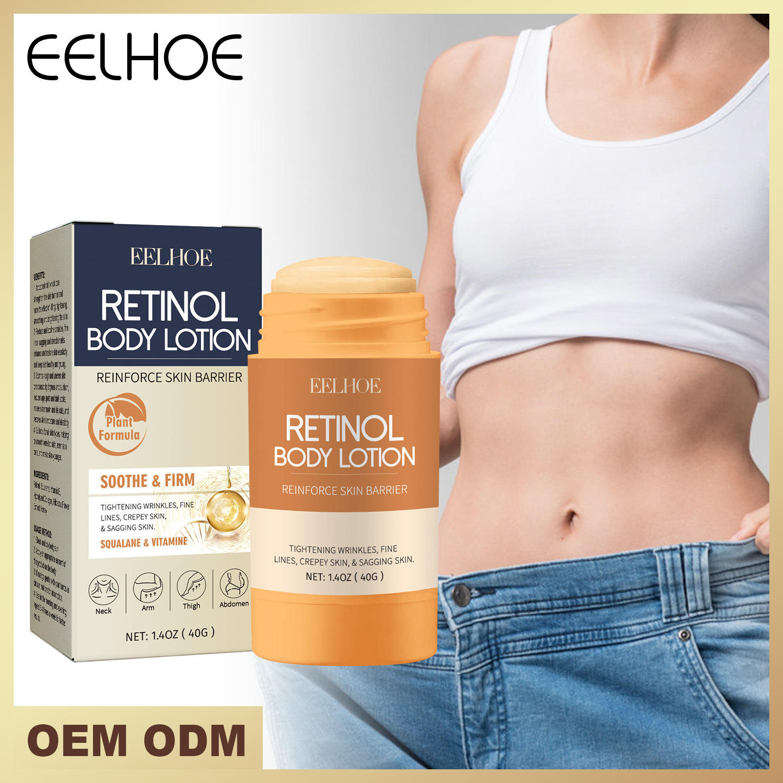 Masaż retinolem w sztyfcie nawilża skórę ciała, modeluje ciało, brzuch, ujędrnia mięśnie ramion i ud,_voghion.com