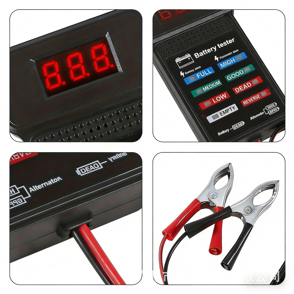 BT-172 12V Multifunctional Battery Tester with LED Reverse Display, for Automotive Repair and Electrician Use