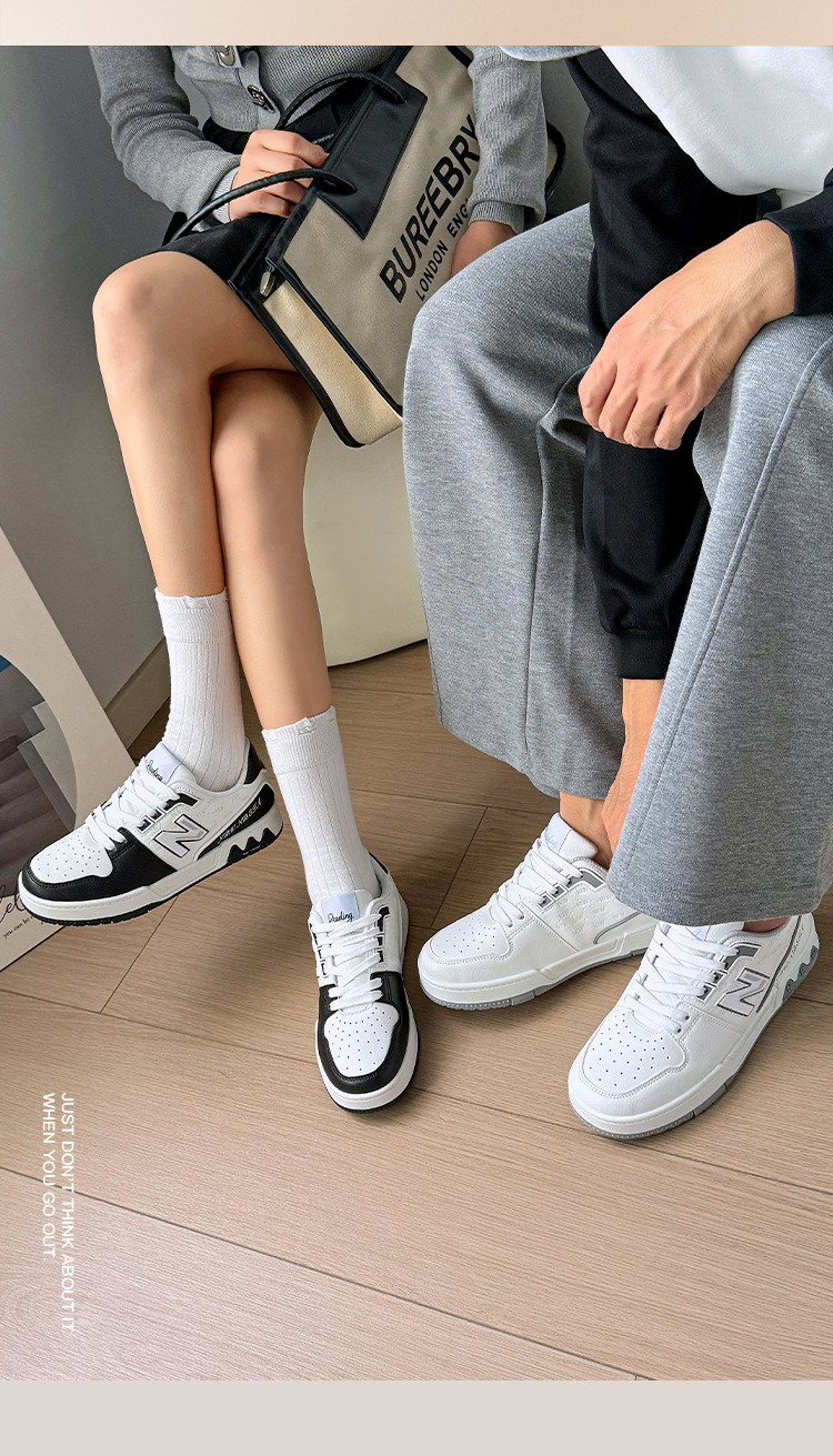 Giày sneaker nam nữ cổ thấp phong cách cổ điển phối màu đen trắng — 828 Đen Trắng chi tiết 8