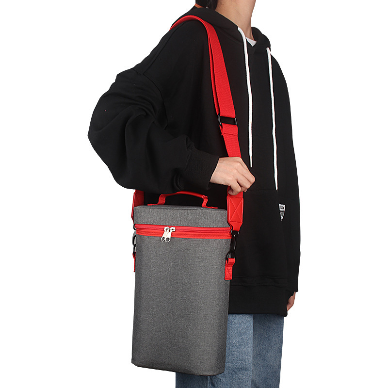 Cross-Border Amazon Red Wine Bag Satchel Oxford Cloth Thickeneded Aluminum Film Insulated Wine Insulation Bag Refrigerated Ice Bag