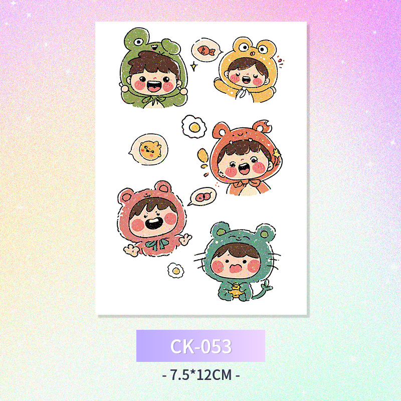 Glitter mariposa cara pegatinas tatuaje pegatinas hadas lavable impermeable de larga duración lindo unicornio ciervo Luna Estrella Planeta